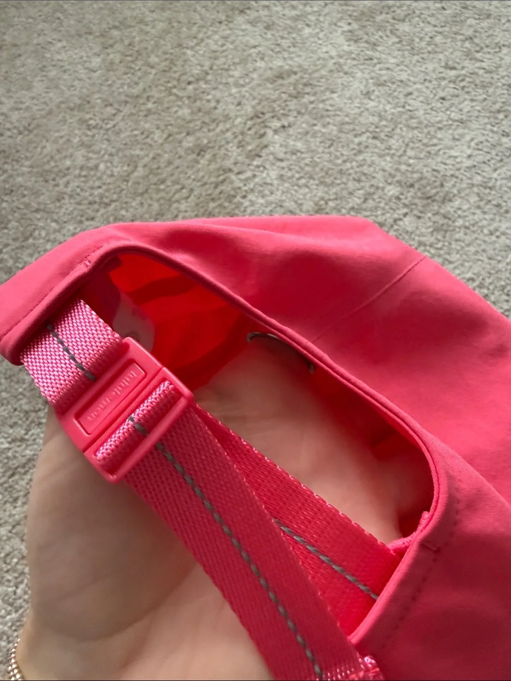 Lululemon Fast and Free Running Hat Adjustable Pink L/XL